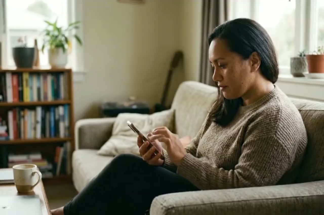 Person using Medly to book a GP appointment in Aotearoa New Zealand